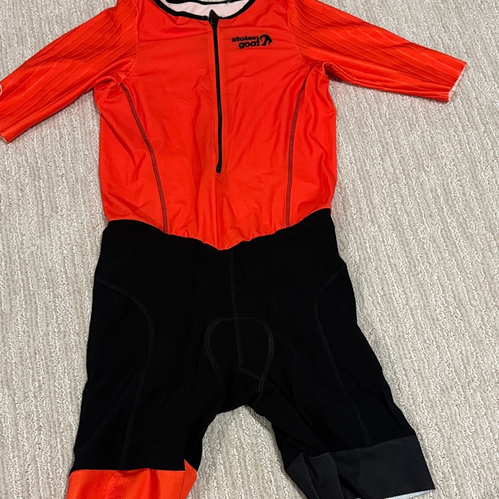 Men's Red and Black Cycling Suit